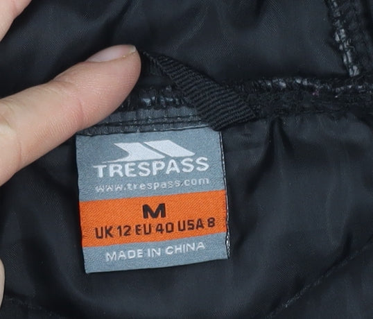Trespass Women's Black Puffer Jacket, Size M