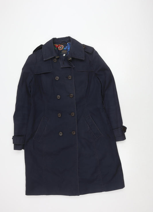 Joules Women's Blue Trench Coat Size 12