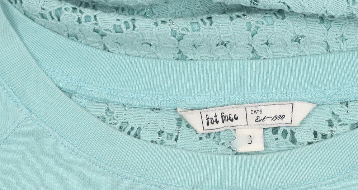 Fat Face Women's Blue Cotton Pullover Jumper, Size S