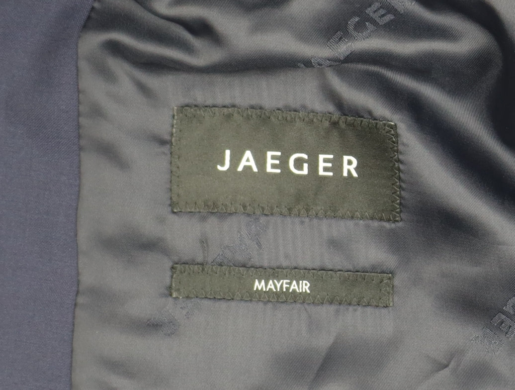 Jaeger Men's Blue Wool Blazer, Size 40R Formal Wear