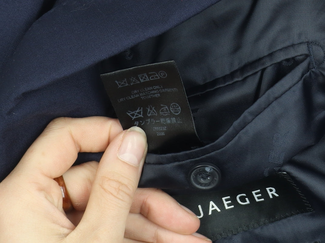 Jaeger Men's Blue Wool Blazer, Size 40R Formal Wear
