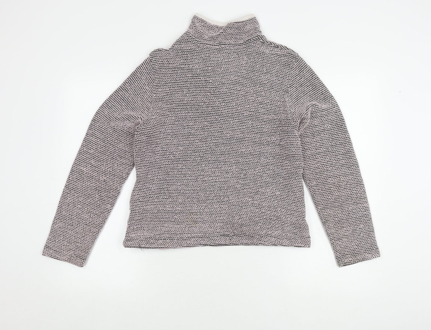 Weird Fish Women's Pink & Grey Knit Pullover Sweater, Size M