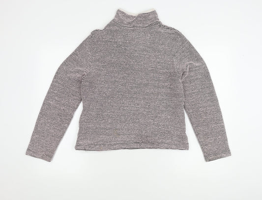 Weird Fish Women's Pink & Grey Knit Pullover Sweater, Size M