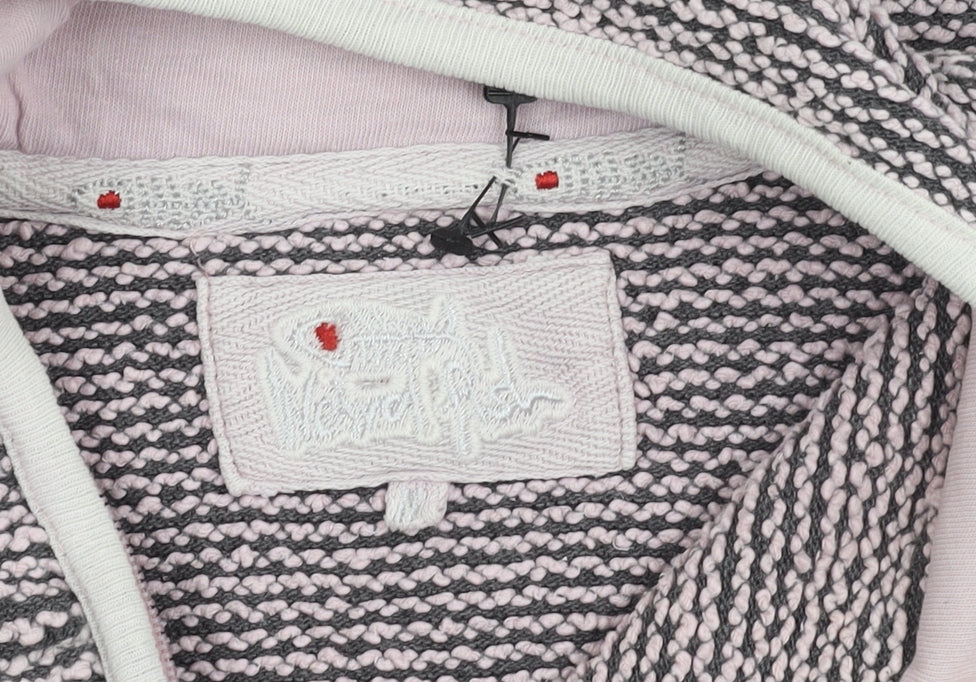 Weird Fish Women's Pink & Grey Knit Pullover Sweater, Size M