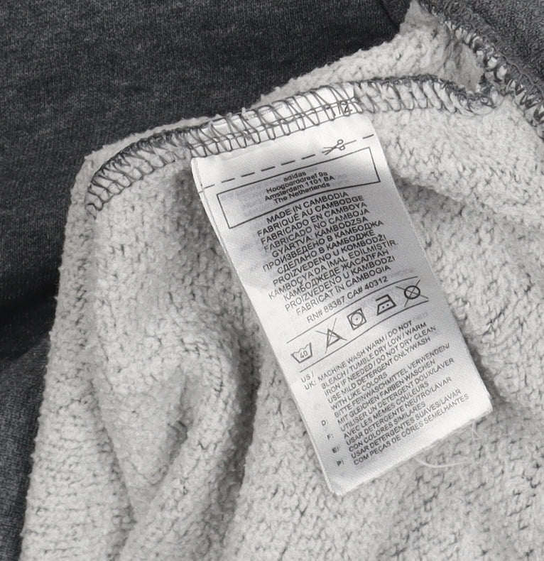 Adidas Men's Grey Pullover Hoodie S