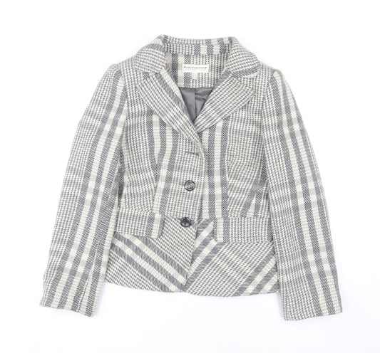 Simon Jeffery Women's Grey Check Blazer Size 10