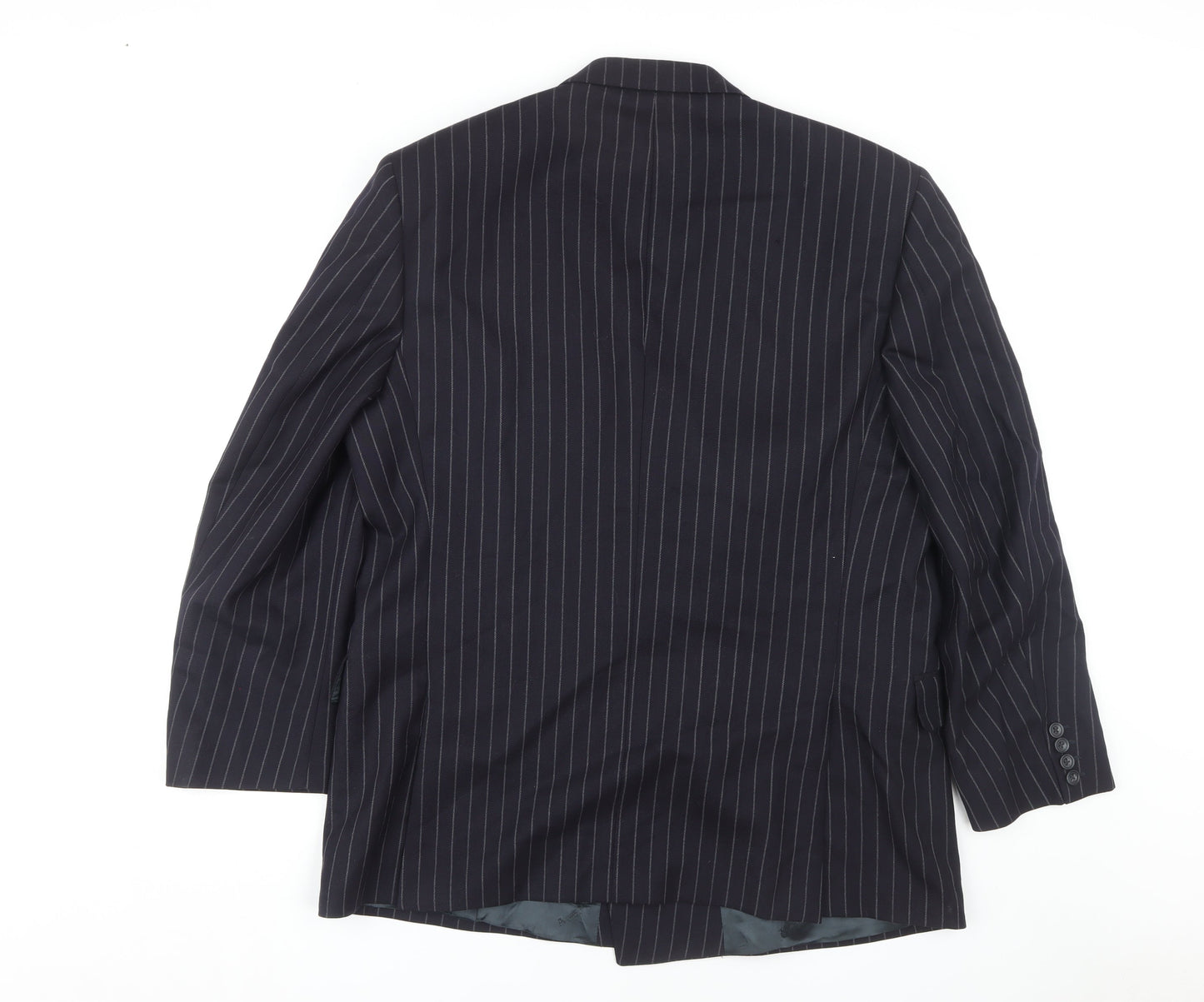 Aquascutum Men's Blue Striped Blazer Jacket, 44S