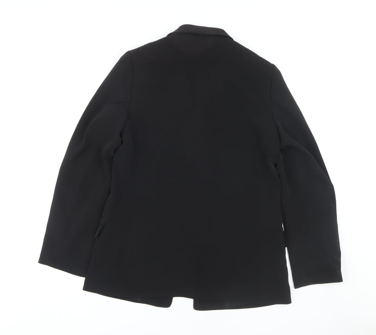 H&M Women's Black Blazer, Size 10, Polyester Blend, Elegant