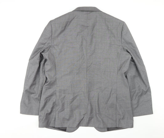 Marks & Spencer Men's Grey Wool Blazer 46 Long