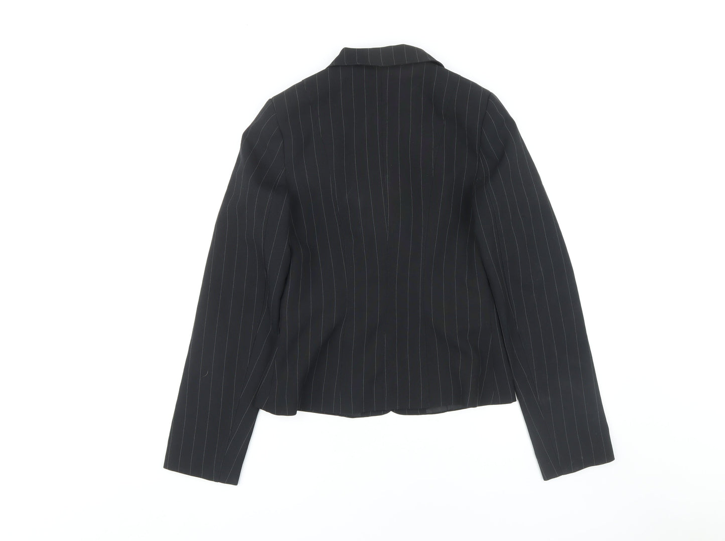 Pimkie Women's Black Pinstripe Blazer Jacket Size 6