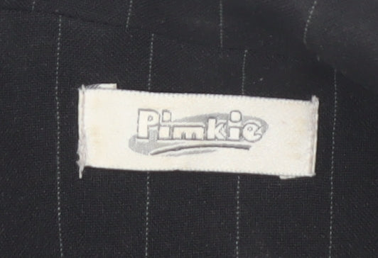Pimkie Women's Black Pinstripe Blazer Jacket Size 6