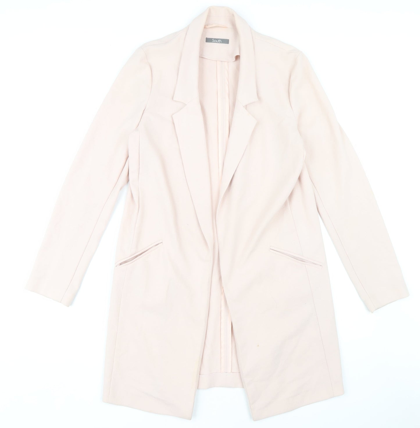 South Women's Beige Coat Size 10 Regular Mid-Length Casual