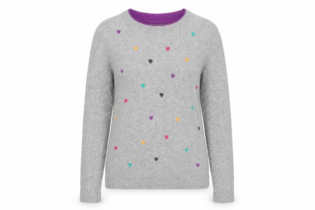 Womens UK 10 Regular White Stuff Grey Pullover Tight-Knit