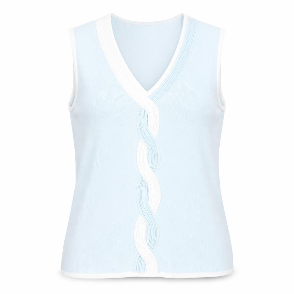 SKY Women’s Blue V-Neck Sleeveless Tank Top