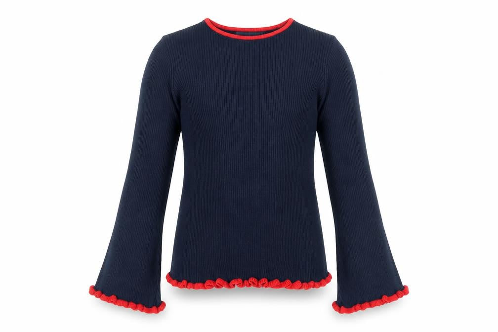 Marks and Spencer Girls Navy Jumper 10-11 Yrs Cotton Festive