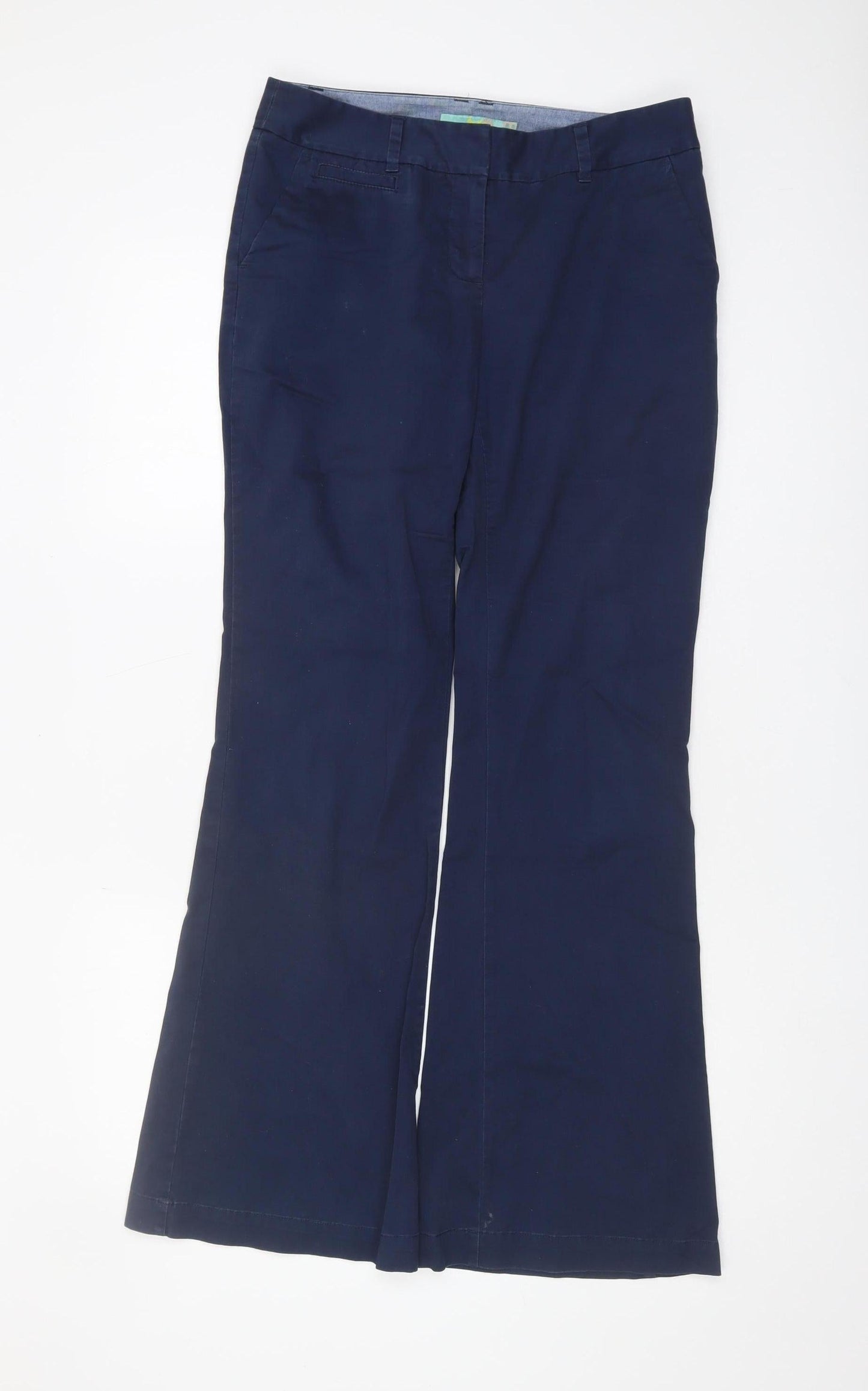 Boden Women's Blue Cropped Trousers - Size M Flared