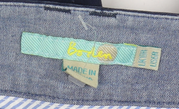 Boden Women's Blue Cropped Trousers - Size M Flared