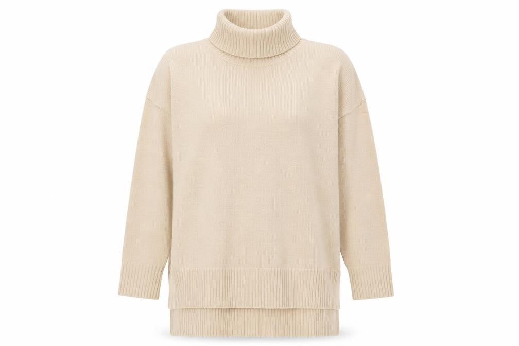 Brave Soul Women's Beige Roll Neck Jumper Size 8