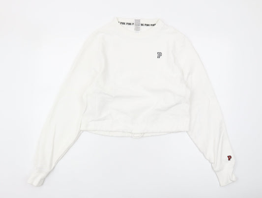 Victoria's Secret Pink Women's White XS Pullover Sweatshirt