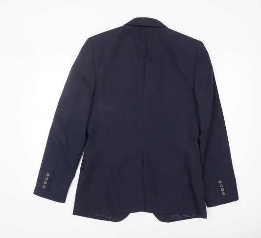 Reiss Men's Blue Slim Fit Blazer, Size 38, Business Jacket