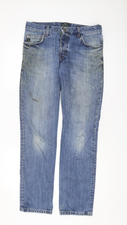 White Stuff Men's Blue Denim Jeans Size 32 Comfortable Fit