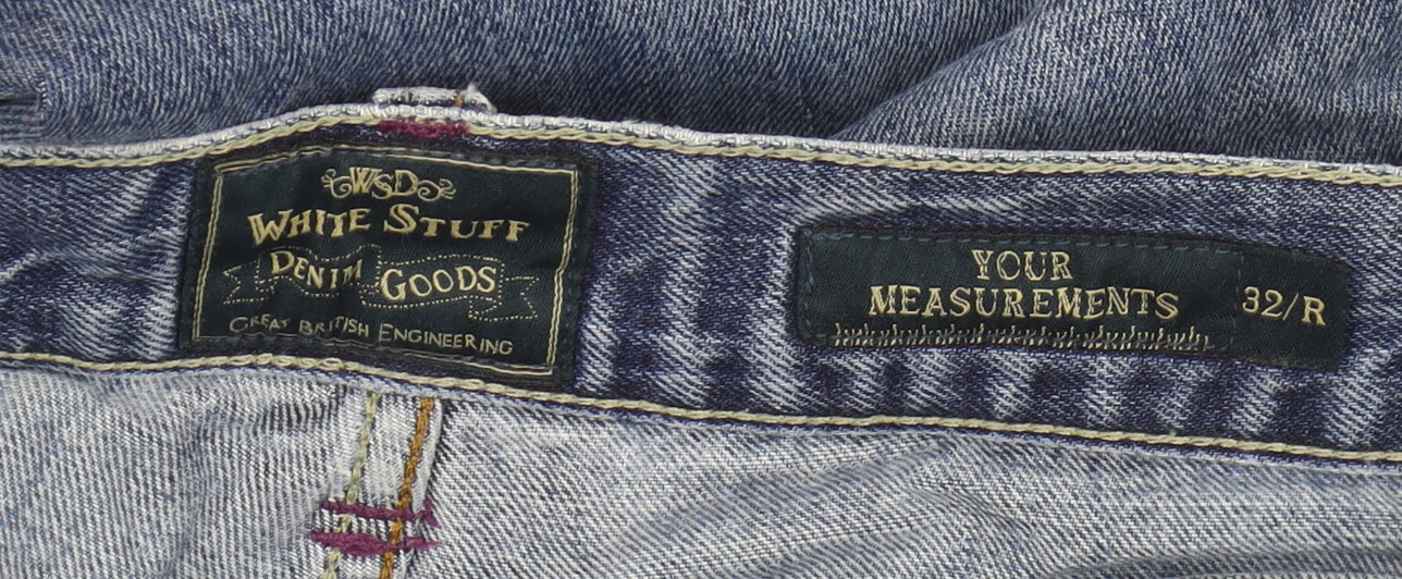 White Stuff Men's Blue Denim Jeans Size 32 Comfortable Fit
