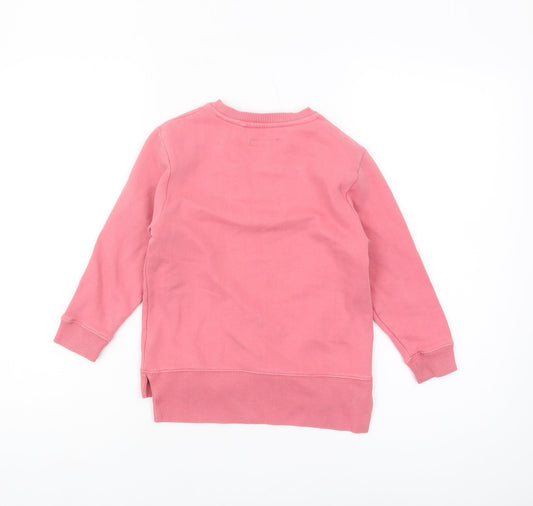 Next Girls Pink Pullover Sweatshirt, 5 Years, Embroidered