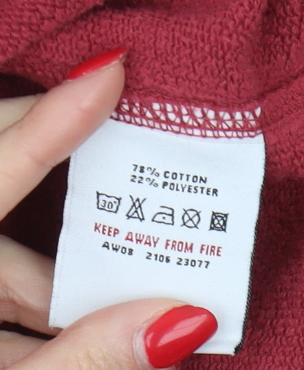 White Stuff Men's Red 1/2 Zip Sweatshirt L