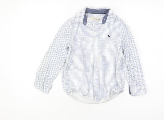 L.O.G.G. Boys Blue Check Button-Up Shirt 6-7 Years