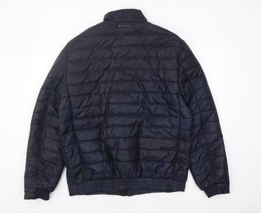 Benetti Men's XL Blue Puffer Jacket - Casual Style