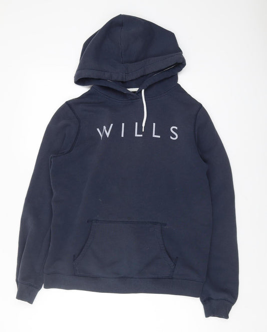 Jack Wills Women's Blue Pullover Hoodie Size 14
