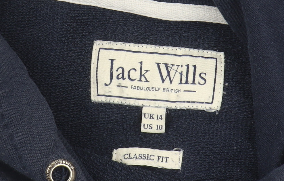 Jack Wills Women's Blue Pullover Hoodie Size 14