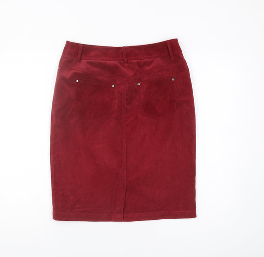 CC Petite Red Straight & Pencil Skirt, Size 10