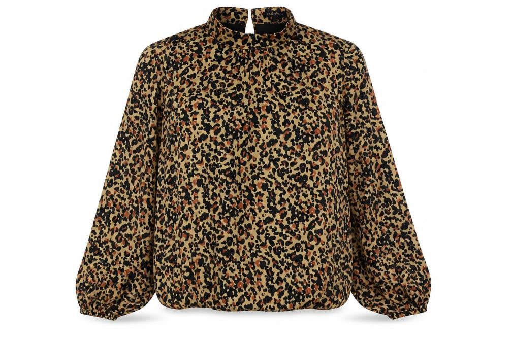 Blue Vanilla Women's Animal Print Blouse, M, Multicoloured