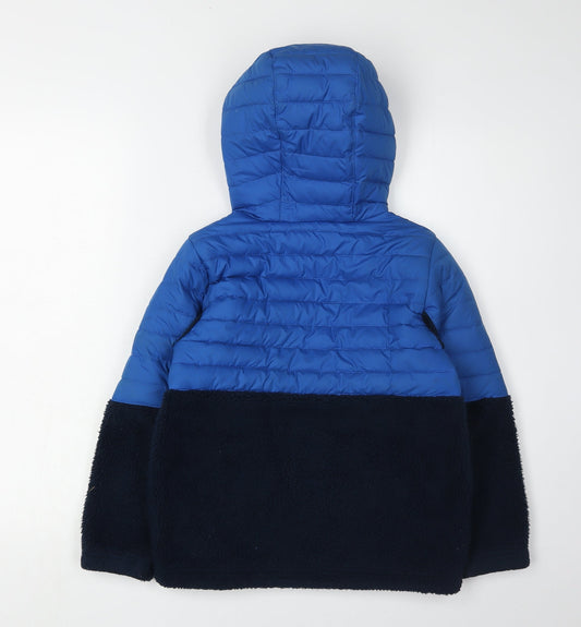 Columbia Boys Blue Hooded Puffer Jacket Size 7 - Winter Warm