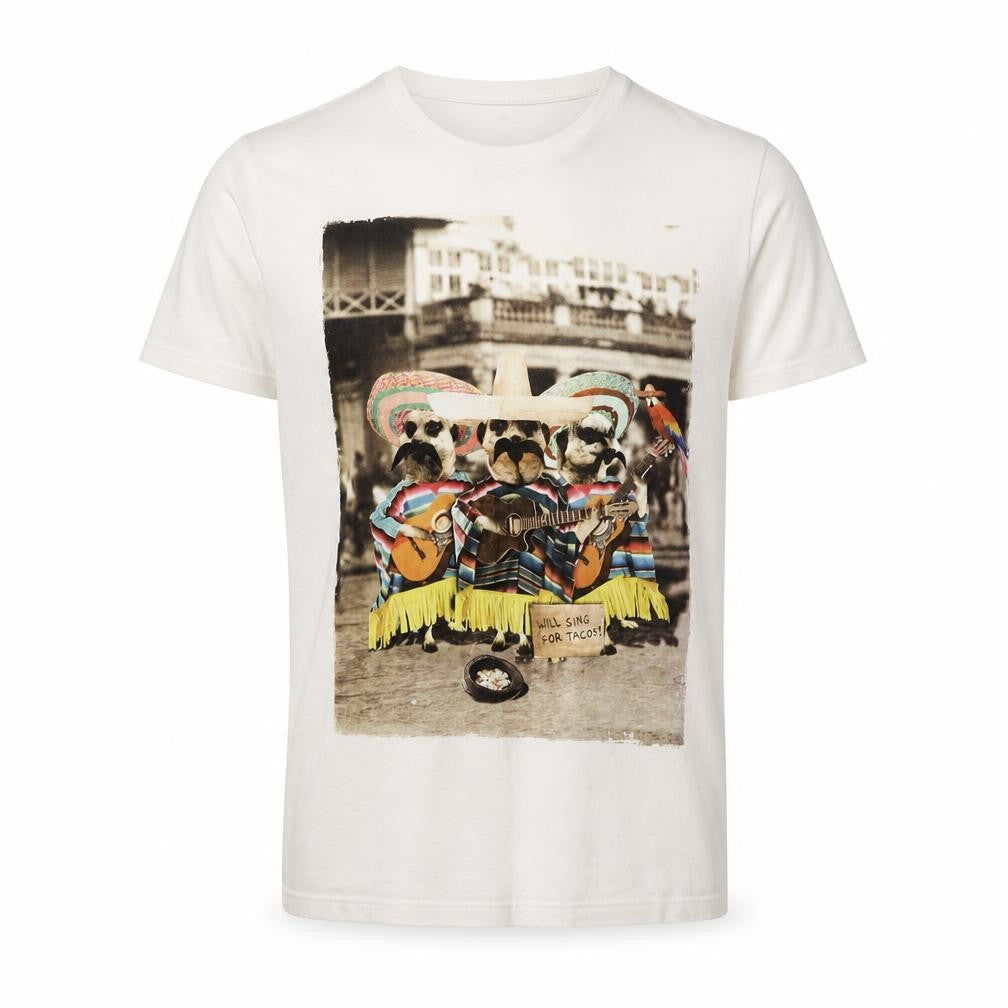 Front view of Red Herring Men's White Medium Graphic T-Shirt
