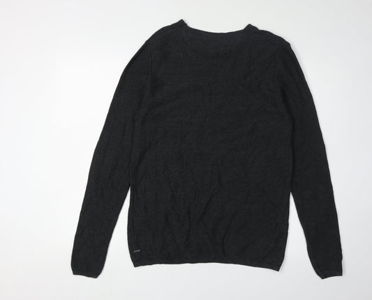 Industrie Men's Black Cotton Pullover Jumper M