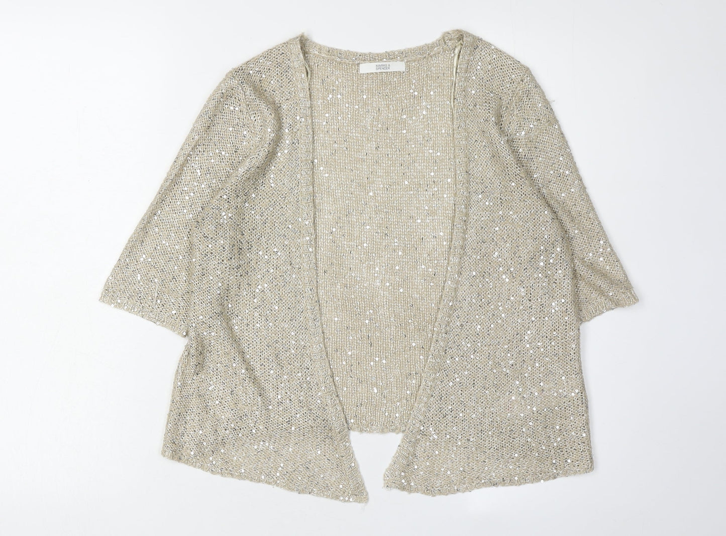 Marks and Spencer Women's Beige Cardigan Size 10