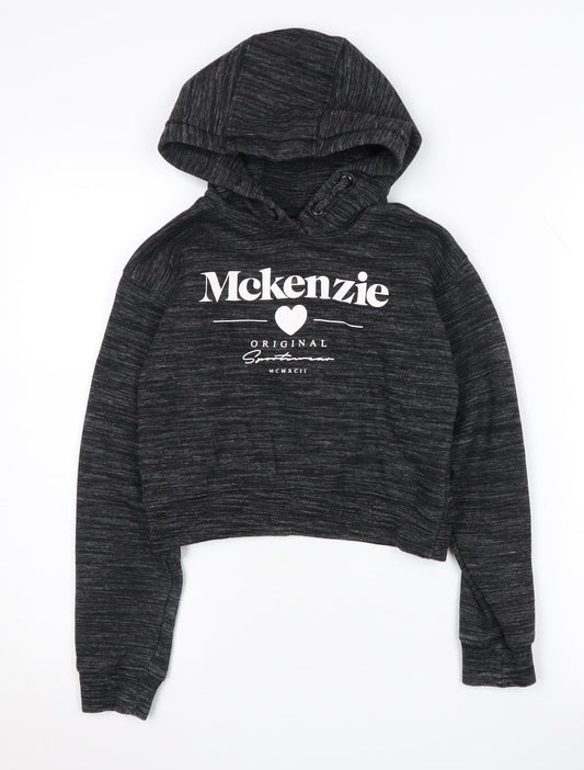 McKenzie Girls Black Pullover Hoodie 10-11 Years