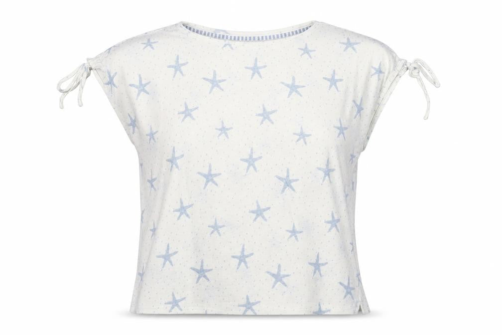 Womens UK Size 10 Laura Ashley Ivory Cotton Blend T-Shirt