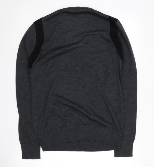Paul Smith Men's Grey Wool V-Neck Pullover Jumper S
