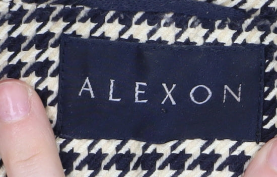 Alexon Women's Black Ivory Houndstooth Blazer Size 12