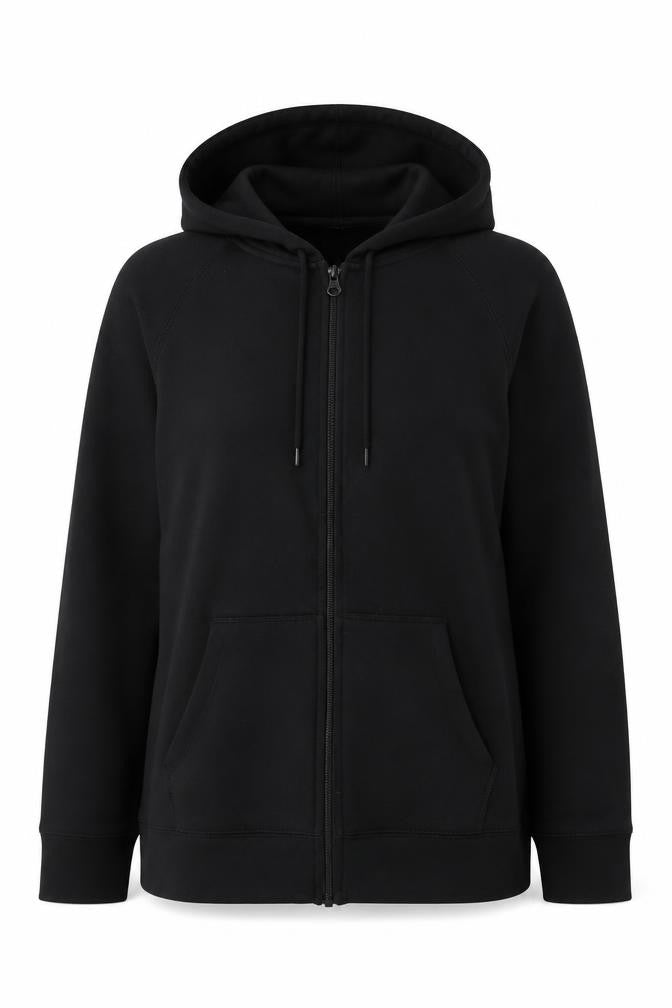 Unisex Adults UK L Regular Champion Black Full Zip Hoodie