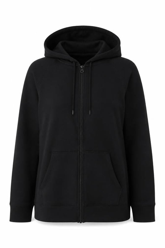 Unisex Adults UK L Regular Champion Black Full Zip Hoodie