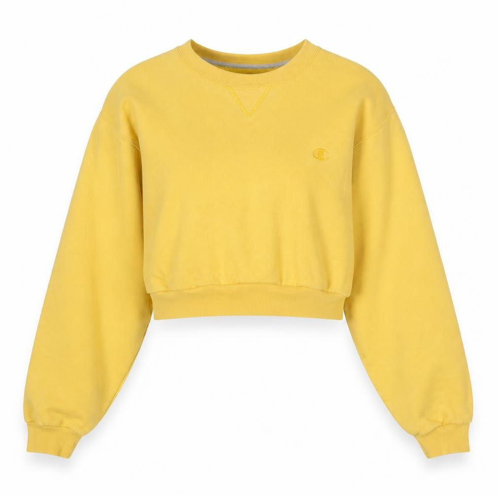 Unisex Adults UK M Regular Champion Yellow Pullover Sweatshirt