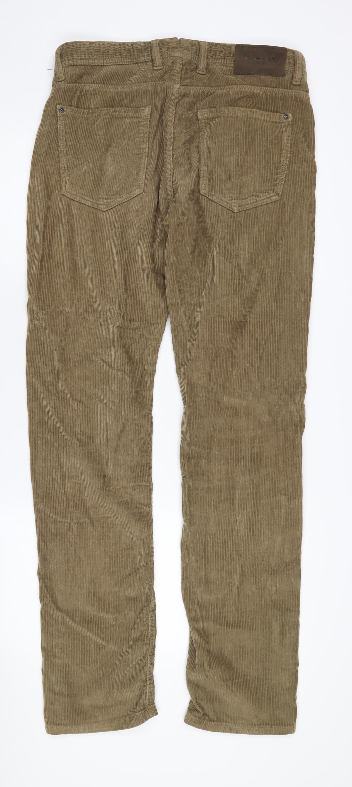 Back view of Massimo Dutti Men's Brown Corduroy Trousers 42