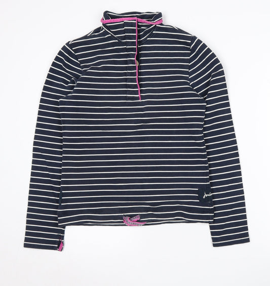Joules Women's XS Multicoloured Henley Striped Sweatshirt