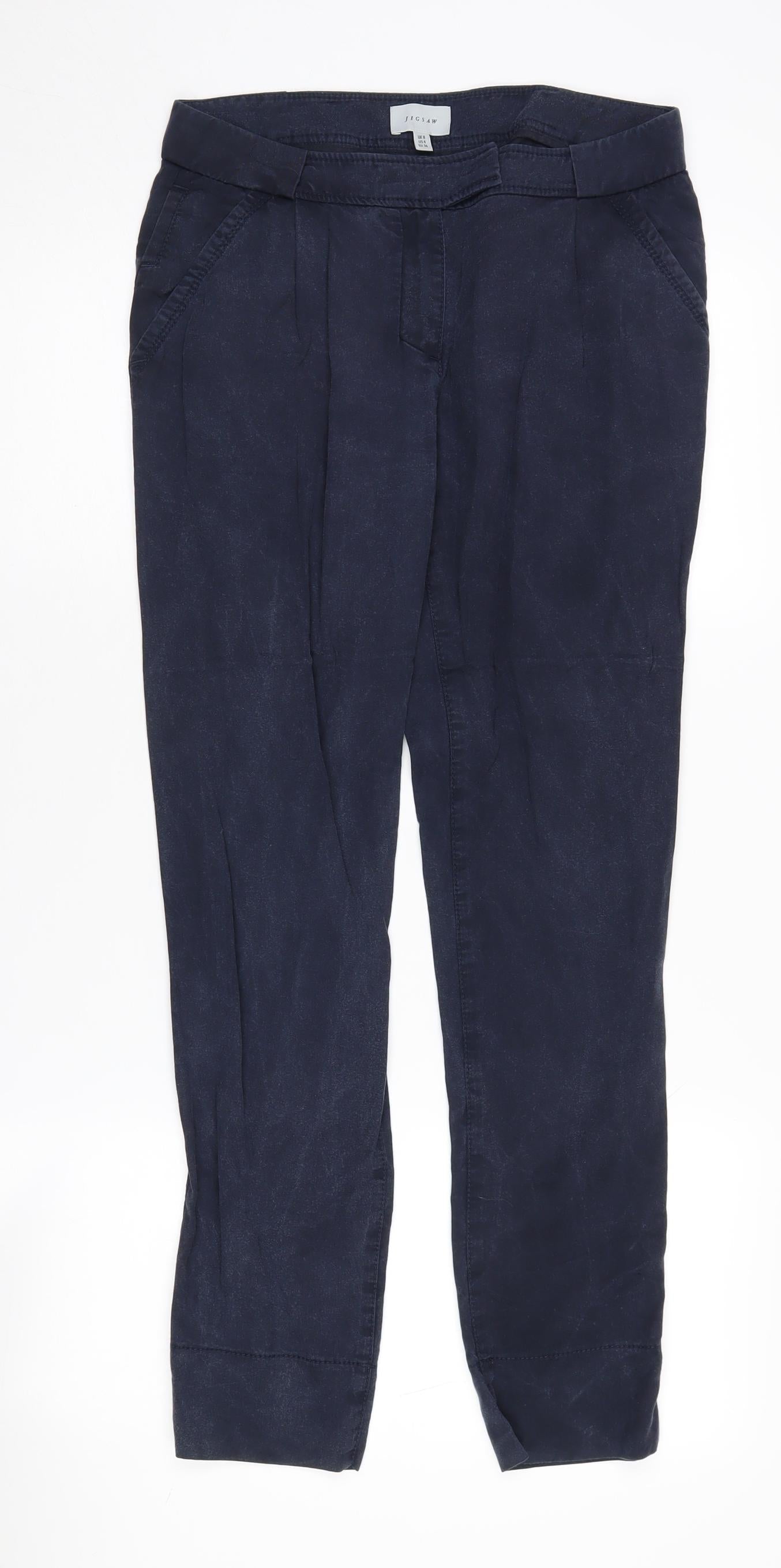 Jigsaw Women's Blue Trousers Size 8 with Pockets