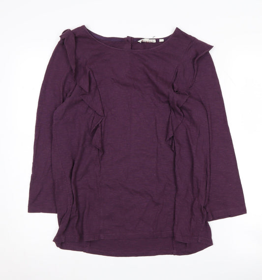 Fat Face Purple 3/4 Sleeve Women's Top Size 12