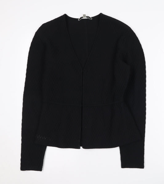 L.K. Bennett Women's Black Blazer S Shawl Collar